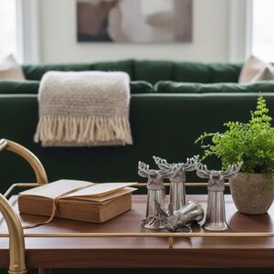 🦌 Vintage Jägermeister Stag Head Pewter Shot Glasses / Shooters - Set of 4 🦌